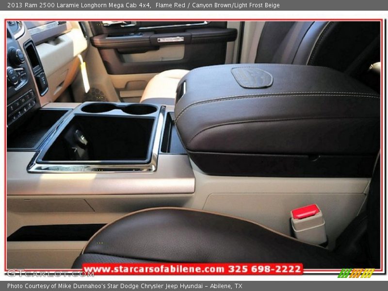 Flame Red / Canyon Brown/Light Frost Beige 2013 Ram 2500 Laramie Longhorn Mega Cab 4x4