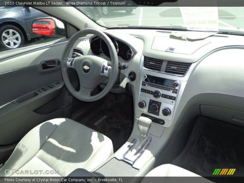 White Diamond Tricoat / Titanium 2010 Chevrolet Malibu LT Sedan