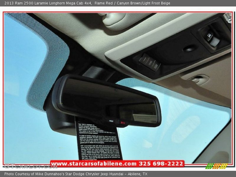 Flame Red / Canyon Brown/Light Frost Beige 2013 Ram 2500 Laramie Longhorn Mega Cab 4x4