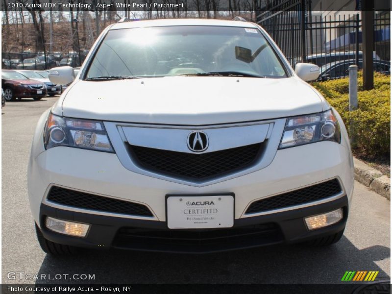 Aspen White Pearl / Parchment 2010 Acura MDX Technology