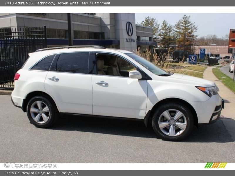 Aspen White Pearl / Parchment 2010 Acura MDX Technology