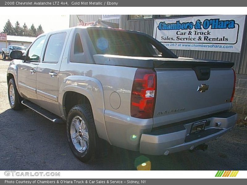Gold Mist Metallic / Ebony 2008 Chevrolet Avalanche LTZ 4x4