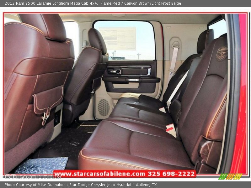 Flame Red / Canyon Brown/Light Frost Beige 2013 Ram 2500 Laramie Longhorn Mega Cab 4x4