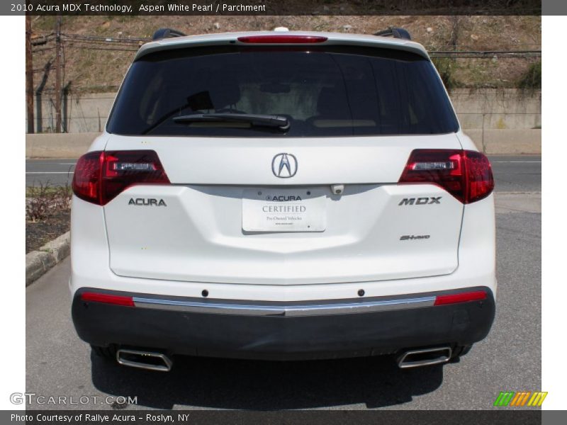 Aspen White Pearl / Parchment 2010 Acura MDX Technology
