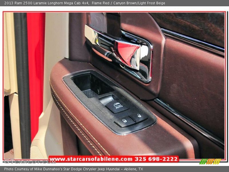 Flame Red / Canyon Brown/Light Frost Beige 2013 Ram 2500 Laramie Longhorn Mega Cab 4x4