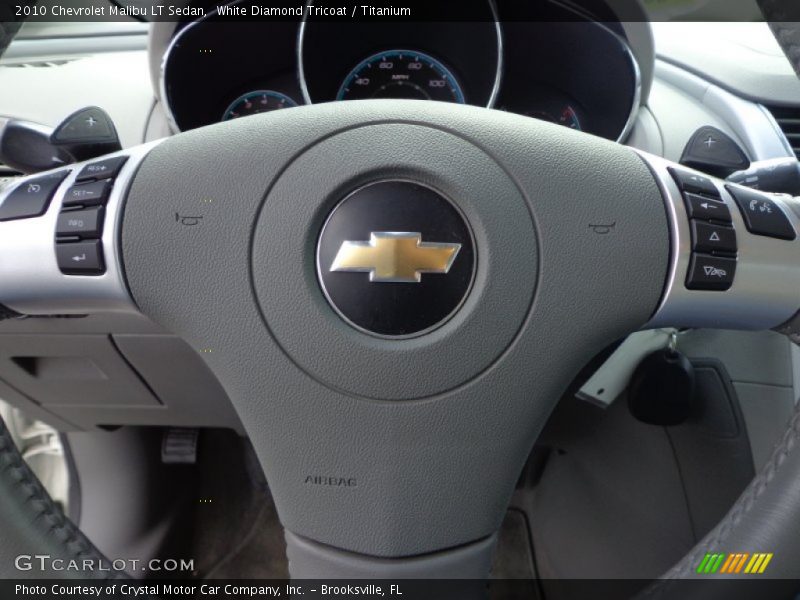 White Diamond Tricoat / Titanium 2010 Chevrolet Malibu LT Sedan