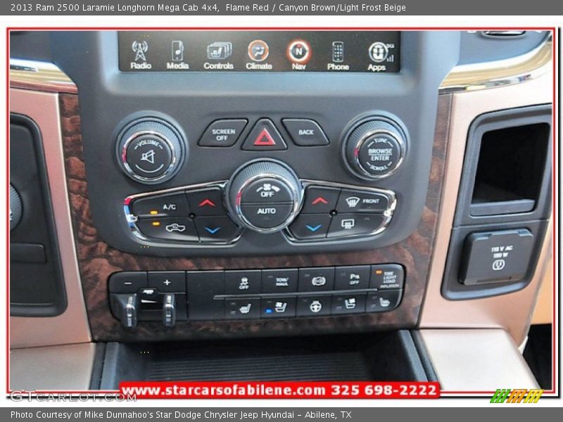 Flame Red / Canyon Brown/Light Frost Beige 2013 Ram 2500 Laramie Longhorn Mega Cab 4x4