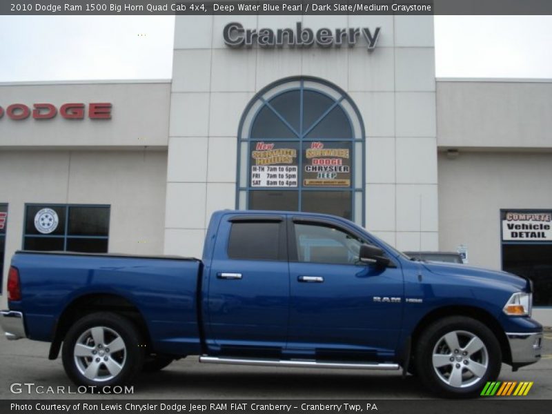 Deep Water Blue Pearl / Dark Slate/Medium Graystone 2010 Dodge Ram 1500 Big Horn Quad Cab 4x4