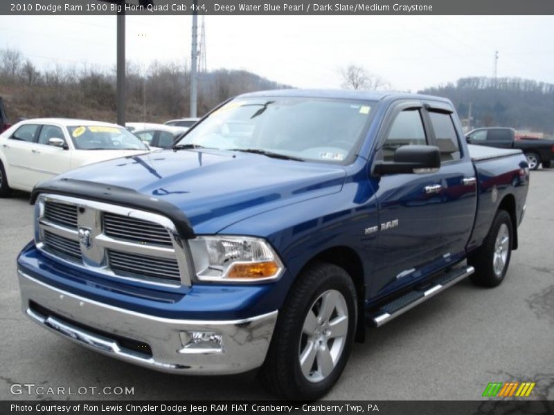 Deep Water Blue Pearl / Dark Slate/Medium Graystone 2010 Dodge Ram 1500 Big Horn Quad Cab 4x4
