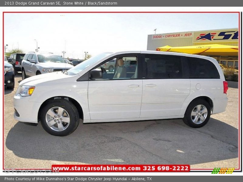 Stone White / Black/Sandstorm 2013 Dodge Grand Caravan SE