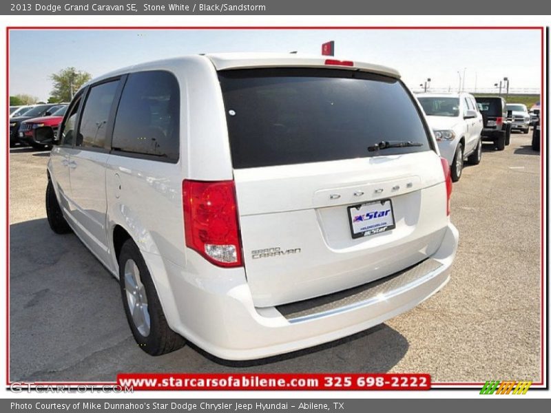 Stone White / Black/Sandstorm 2013 Dodge Grand Caravan SE