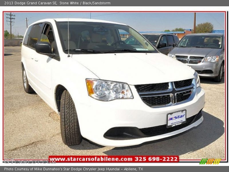 Stone White / Black/Sandstorm 2013 Dodge Grand Caravan SE