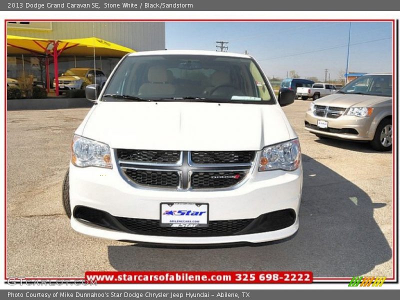 Stone White / Black/Sandstorm 2013 Dodge Grand Caravan SE