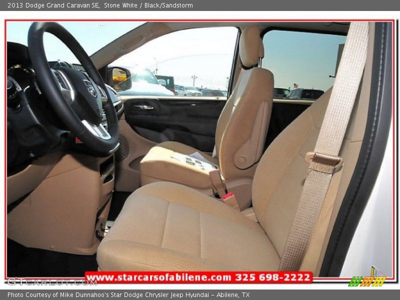 Stone White / Black/Sandstorm 2013 Dodge Grand Caravan SE