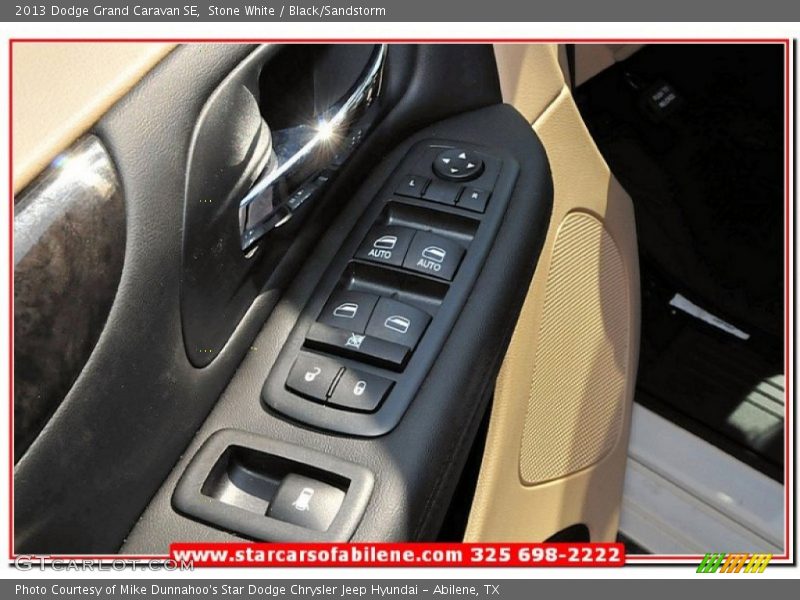 Stone White / Black/Sandstorm 2013 Dodge Grand Caravan SE