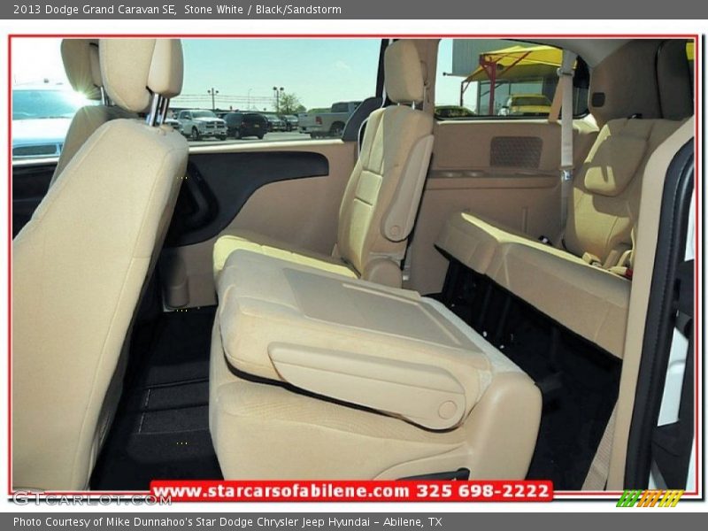 Stone White / Black/Sandstorm 2013 Dodge Grand Caravan SE