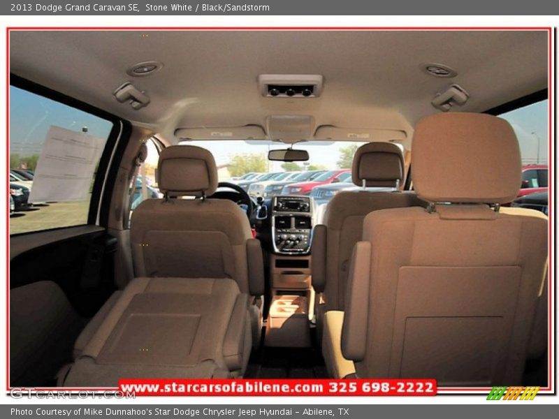 Stone White / Black/Sandstorm 2013 Dodge Grand Caravan SE