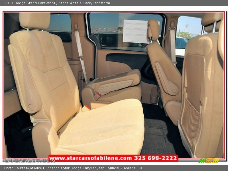 Stone White / Black/Sandstorm 2013 Dodge Grand Caravan SE
