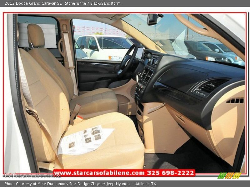 Stone White / Black/Sandstorm 2013 Dodge Grand Caravan SE