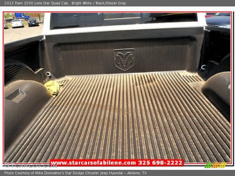 Bright White / Black/Diesel Gray 2013 Ram 1500 Lone Star Quad Cab