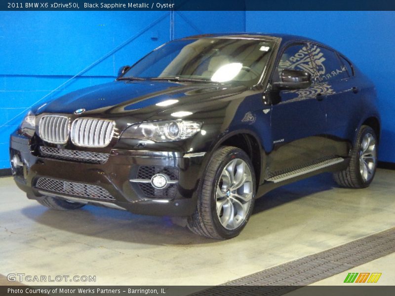 Black Sapphire Metallic / Oyster 2011 BMW X6 xDrive50i