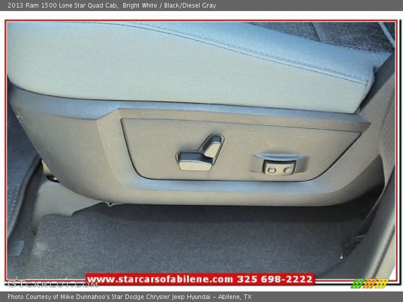 Bright White / Black/Diesel Gray 2013 Ram 1500 Lone Star Quad Cab