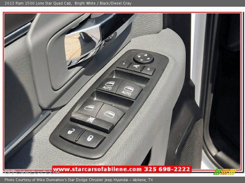 Bright White / Black/Diesel Gray 2013 Ram 1500 Lone Star Quad Cab