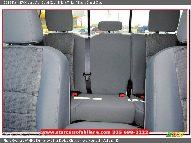 Bright White / Black/Diesel Gray 2013 Ram 1500 Lone Star Quad Cab
