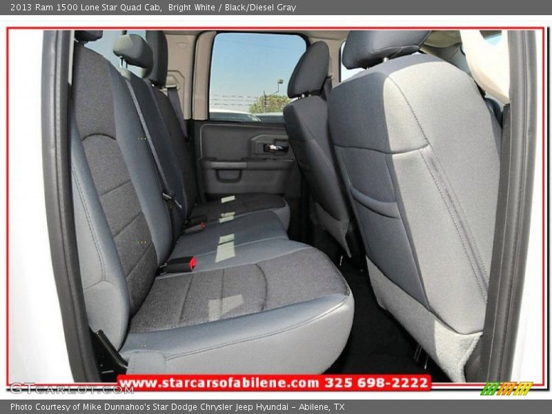 Bright White / Black/Diesel Gray 2013 Ram 1500 Lone Star Quad Cab
