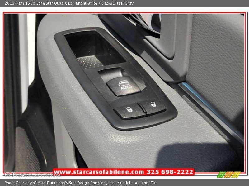 Bright White / Black/Diesel Gray 2013 Ram 1500 Lone Star Quad Cab