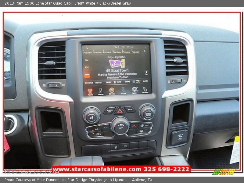 Bright White / Black/Diesel Gray 2013 Ram 1500 Lone Star Quad Cab