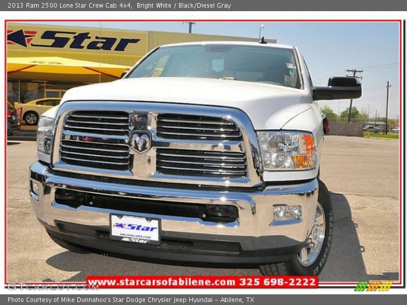 Bright White / Black/Diesel Gray 2013 Ram 2500 Lone Star Crew Cab 4x4