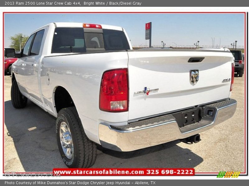 Bright White / Black/Diesel Gray 2013 Ram 2500 Lone Star Crew Cab 4x4