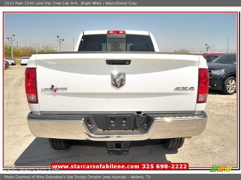 Bright White / Black/Diesel Gray 2013 Ram 2500 Lone Star Crew Cab 4x4