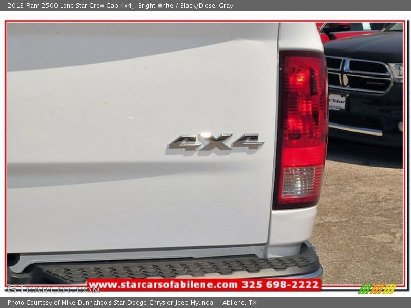 Bright White / Black/Diesel Gray 2013 Ram 2500 Lone Star Crew Cab 4x4