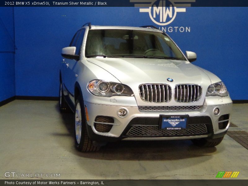 Titanium Silver Metallic / Black 2012 BMW X5 xDrive50i