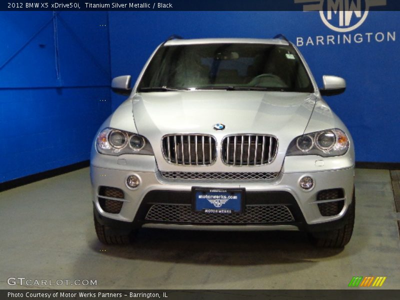 Titanium Silver Metallic / Black 2012 BMW X5 xDrive50i