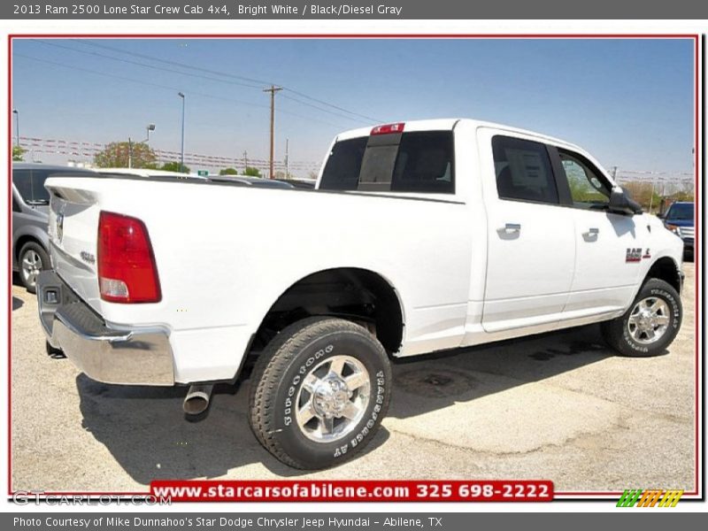 Bright White / Black/Diesel Gray 2013 Ram 2500 Lone Star Crew Cab 4x4