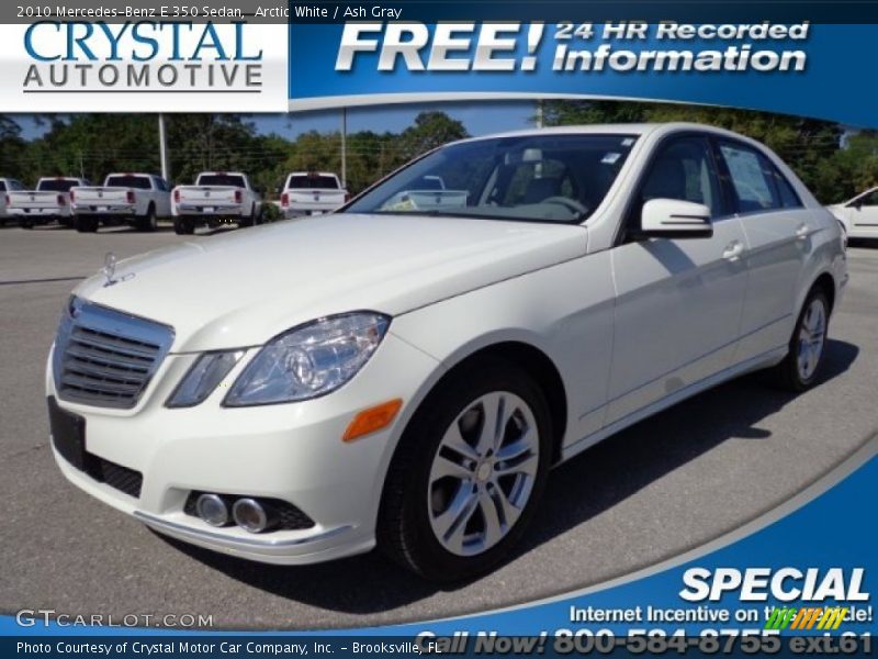 Arctic White / Ash Gray 2010 Mercedes-Benz E 350 Sedan