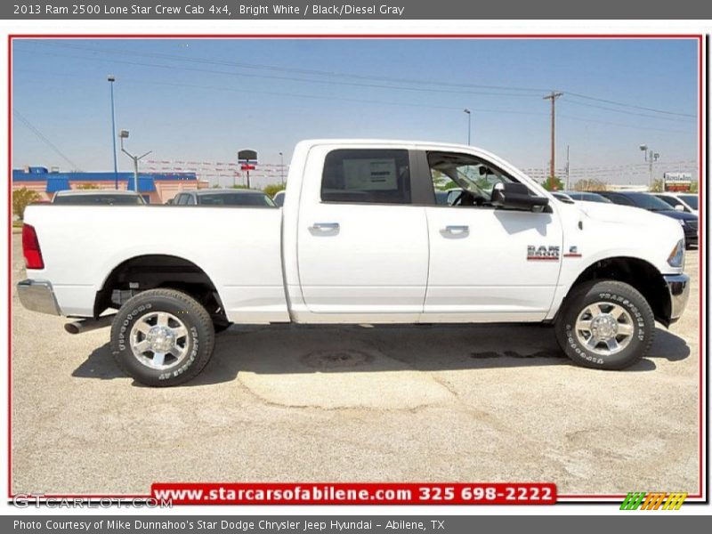 Bright White / Black/Diesel Gray 2013 Ram 2500 Lone Star Crew Cab 4x4