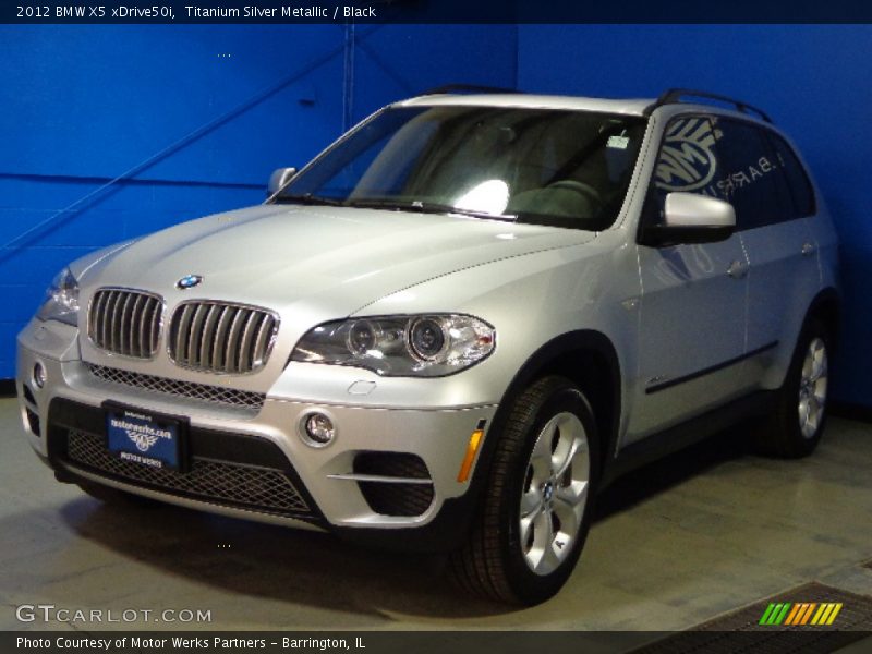 Titanium Silver Metallic / Black 2012 BMW X5 xDrive50i