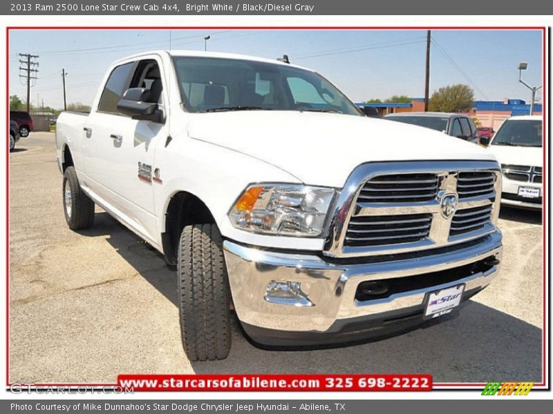 Bright White / Black/Diesel Gray 2013 Ram 2500 Lone Star Crew Cab 4x4