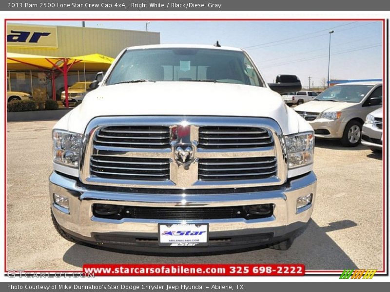Bright White / Black/Diesel Gray 2013 Ram 2500 Lone Star Crew Cab 4x4