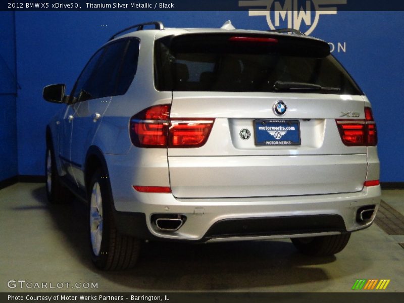 Titanium Silver Metallic / Black 2012 BMW X5 xDrive50i