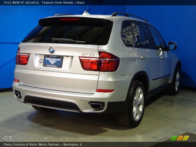 Titanium Silver Metallic / Black 2012 BMW X5 xDrive50i