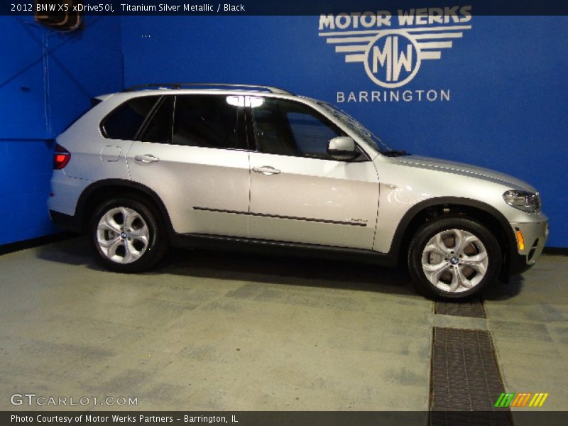 Titanium Silver Metallic / Black 2012 BMW X5 xDrive50i