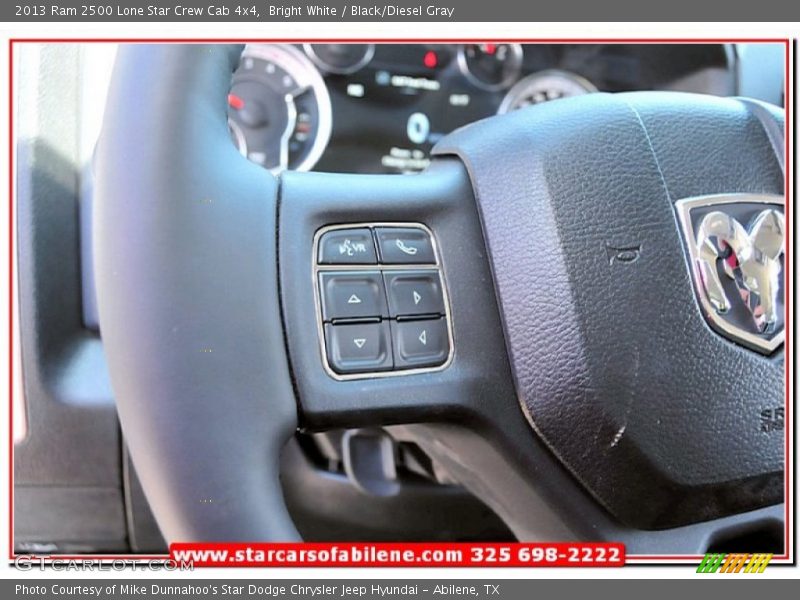 Bright White / Black/Diesel Gray 2013 Ram 2500 Lone Star Crew Cab 4x4
