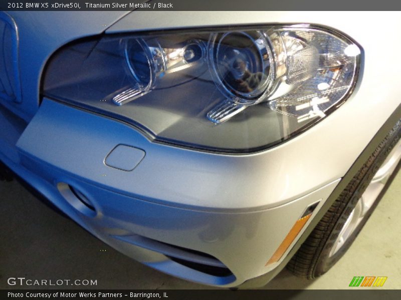Titanium Silver Metallic / Black 2012 BMW X5 xDrive50i
