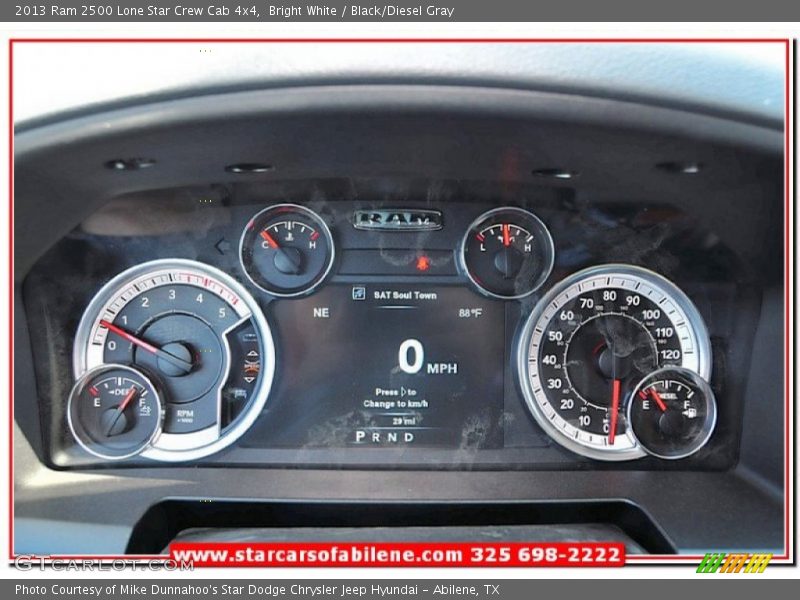Bright White / Black/Diesel Gray 2013 Ram 2500 Lone Star Crew Cab 4x4
