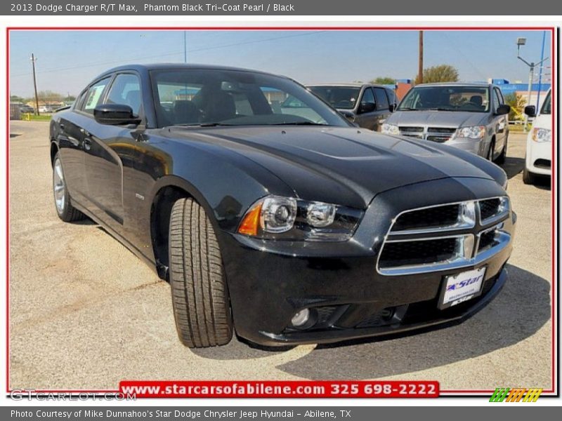 Phantom Black Tri-Coat Pearl / Black 2013 Dodge Charger R/T Max